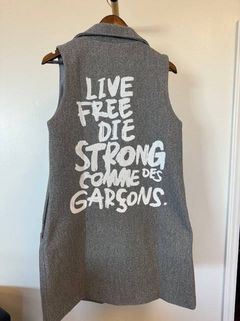 Grey Graphic Vest