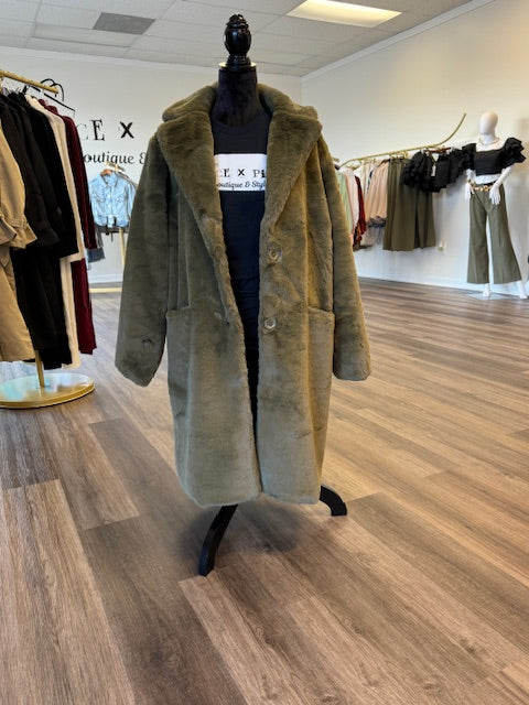 Fur Coat Army Green